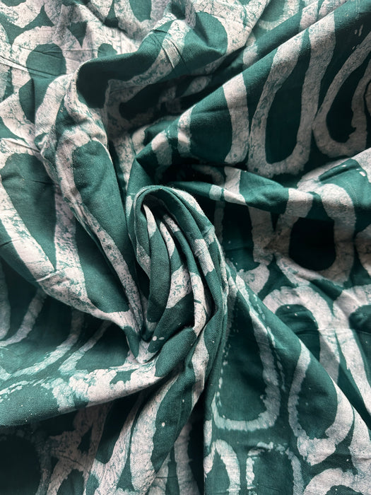 Green Noddles Adire Fabric