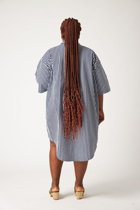 Strip Oversized Denim Dress