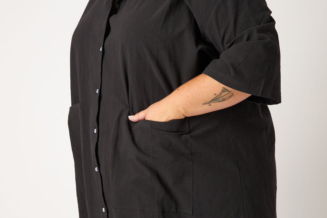 Black Liberty Oversized Dress (Per Order)