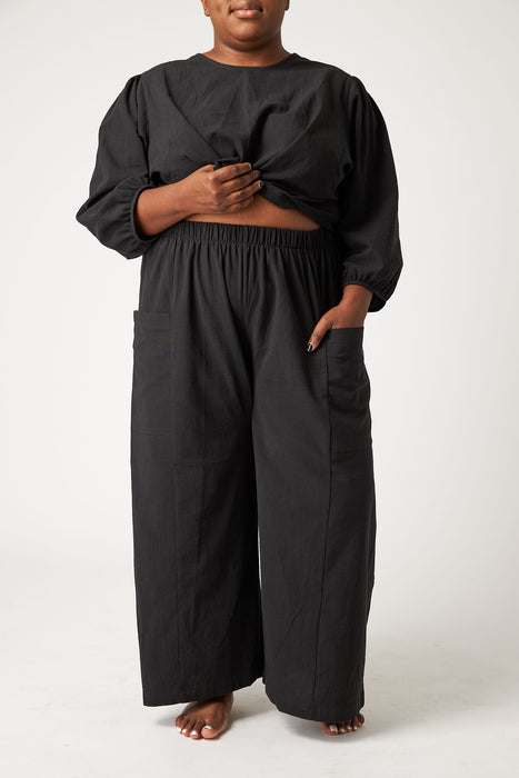 Cotton Black Peace Pant