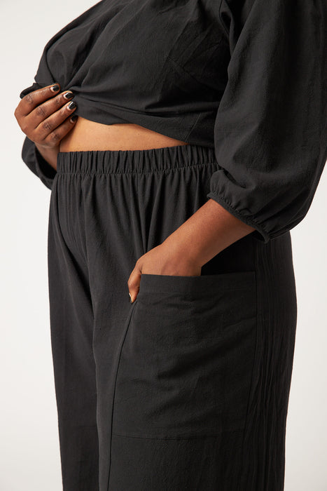 Cotton Black Peace Pant