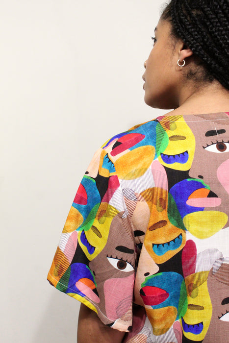 Multicoloured Face DayTop