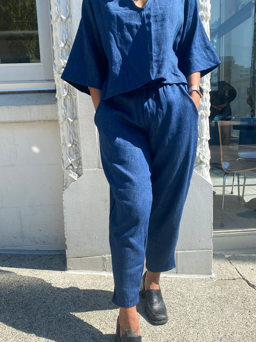 Blue Denim Relief Pant