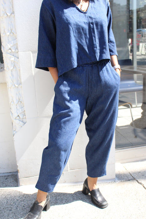 Blue Denim Relief Pant