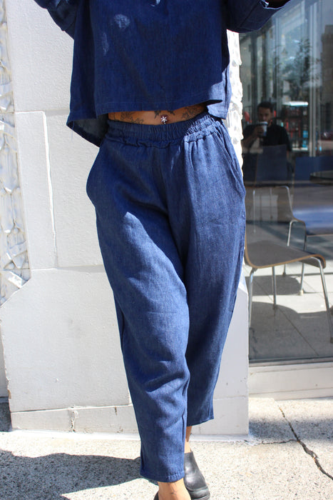 Blue Denim Relief Pant