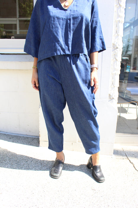 Blue Denim Relief Pant