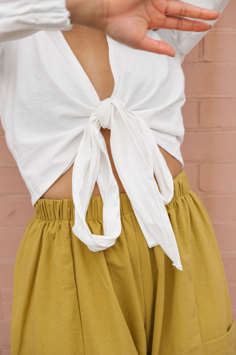Snowy Harmony Wrap Top
