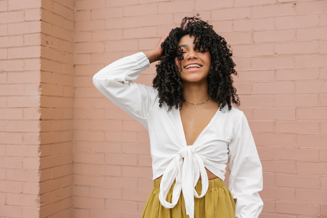 Snowy Harmony Wrap Top