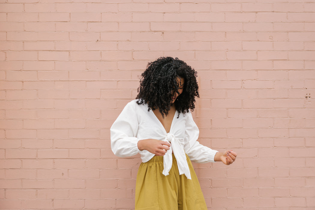 Snowy Harmony Wrap Top