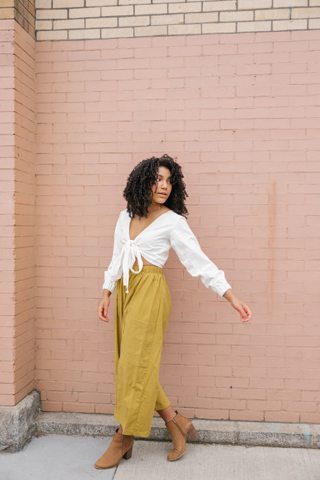 Snowy Harmony Wrap Top