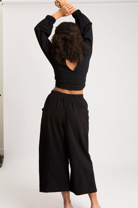 Cotton Black Peace Pant