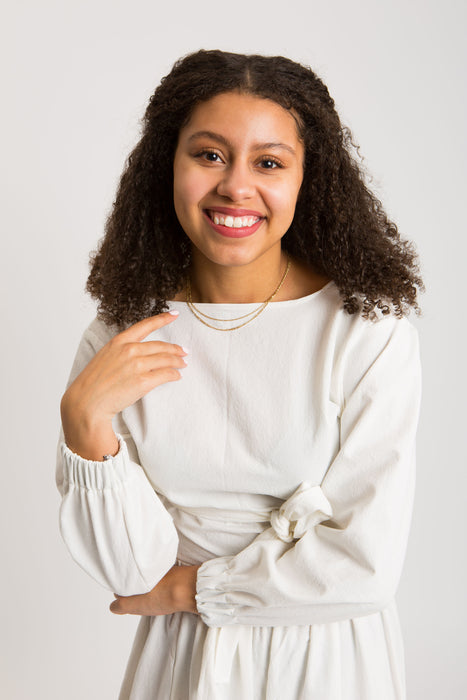 Snowy Harmony Wrap Top