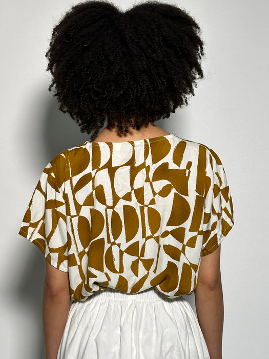 Gold Block Day Top