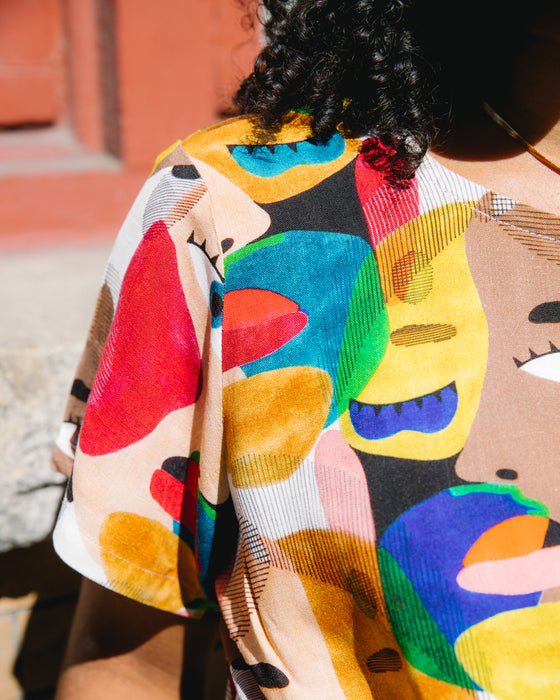 Multicoloured Face DayTop