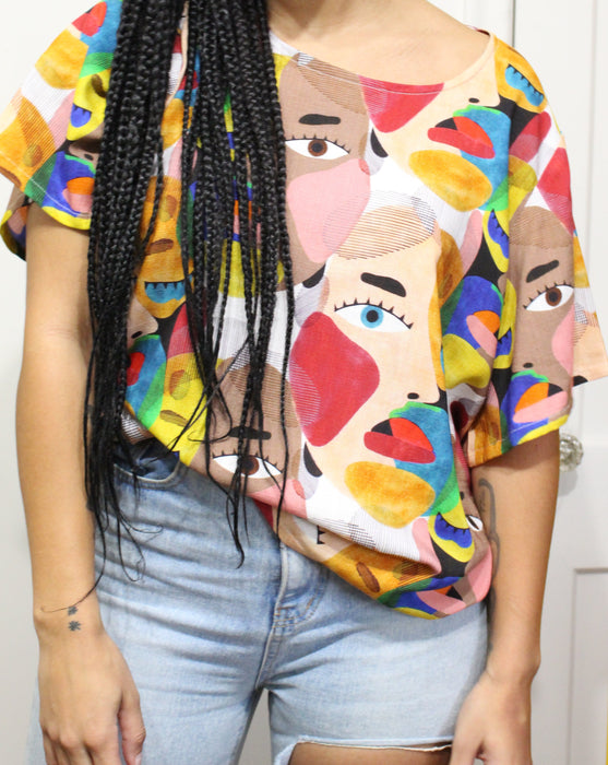 Multicoloured Face DayTop