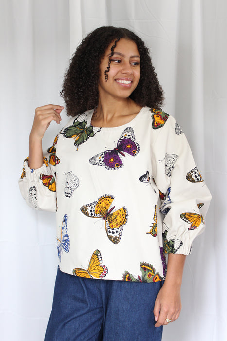 Butterfly Print Everyday Top (S & 4XL)