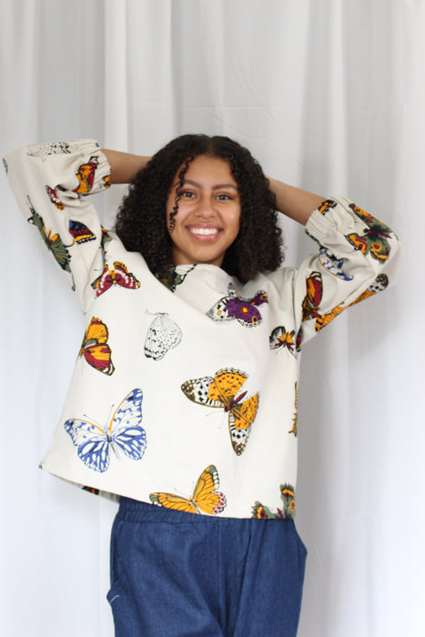 Butterfly Print Everyday Top (S & 4XL)