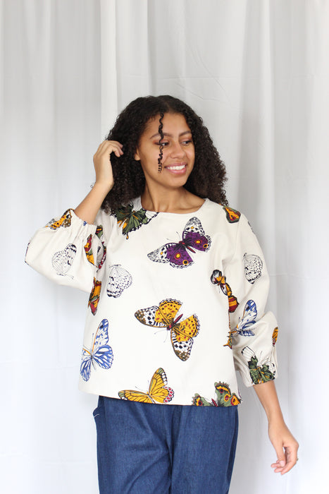 Butterfly Print Everyday Top (S & 4XL)