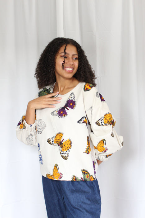 Butterfly Print Everyday Top (S & 4XL)