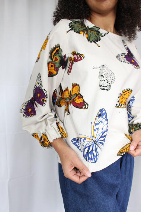 Butterfly Print Everyday Top (S & 4XL)