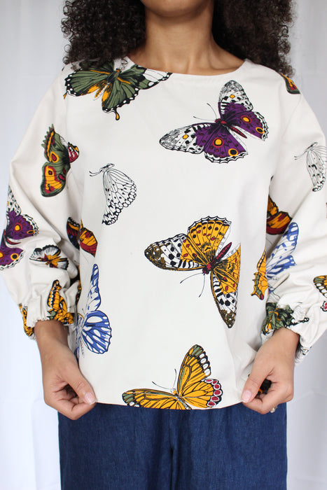 Butterfly Print Everyday Top (S & 4XL)