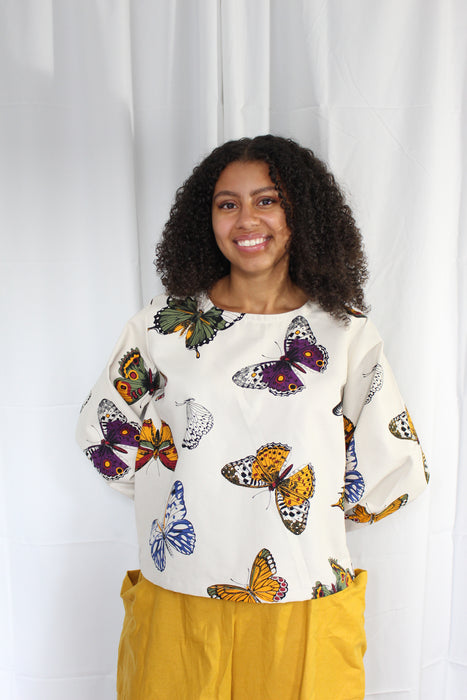 Butterfly Print Everyday Top (S & 4XL)