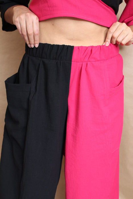 Black & Pink Peace Pant (S & 3XL)