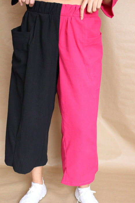 Black & Pink Peace Pant (S & 3XL)