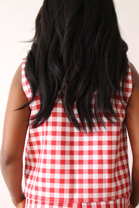 Red Gingham Tank Top