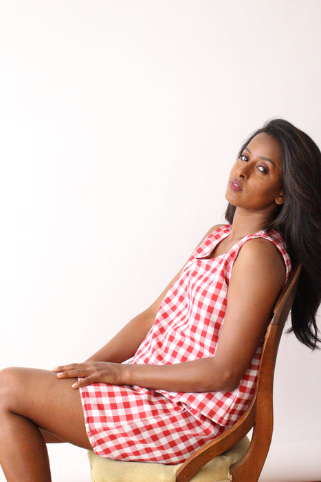 Red Gingham Tank Top