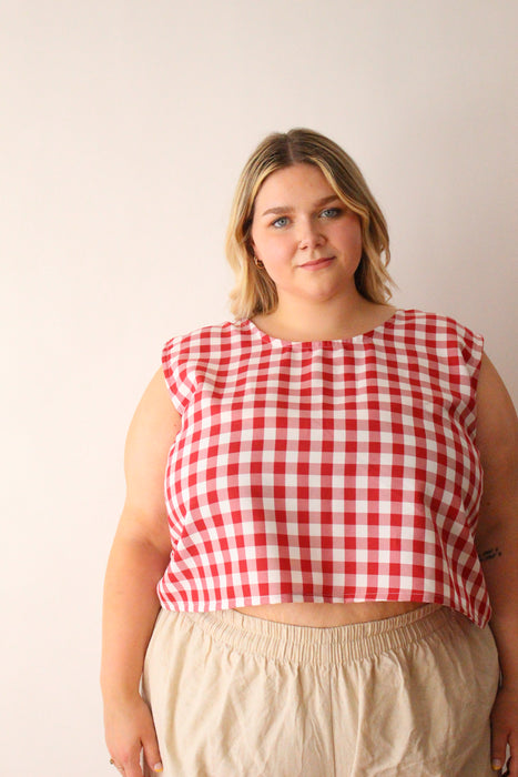 Red Gingham Tank Top