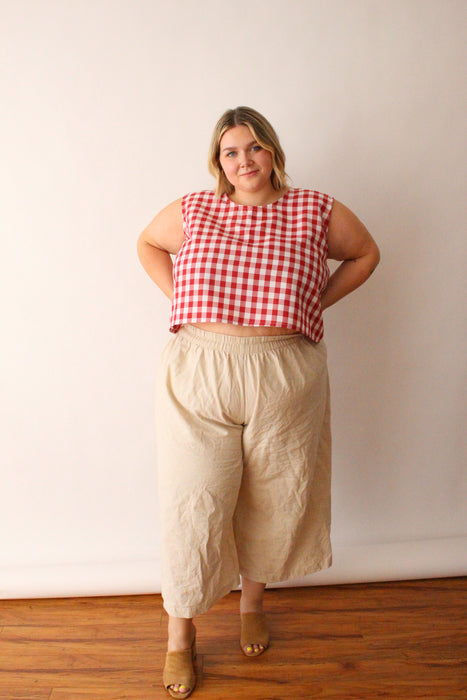 Red Gingham Tank Top