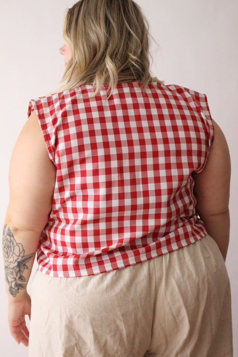 Red Gingham Tank Top