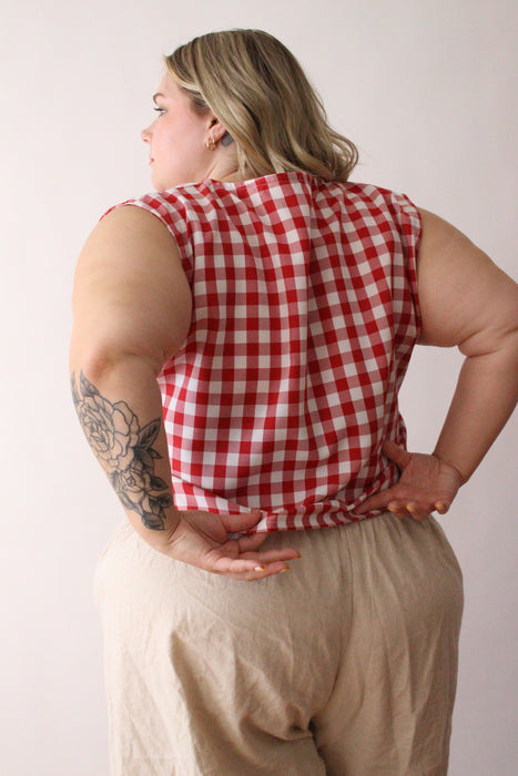 Red Gingham Tank Top