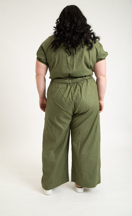 Linen Olive Green Peace Pant